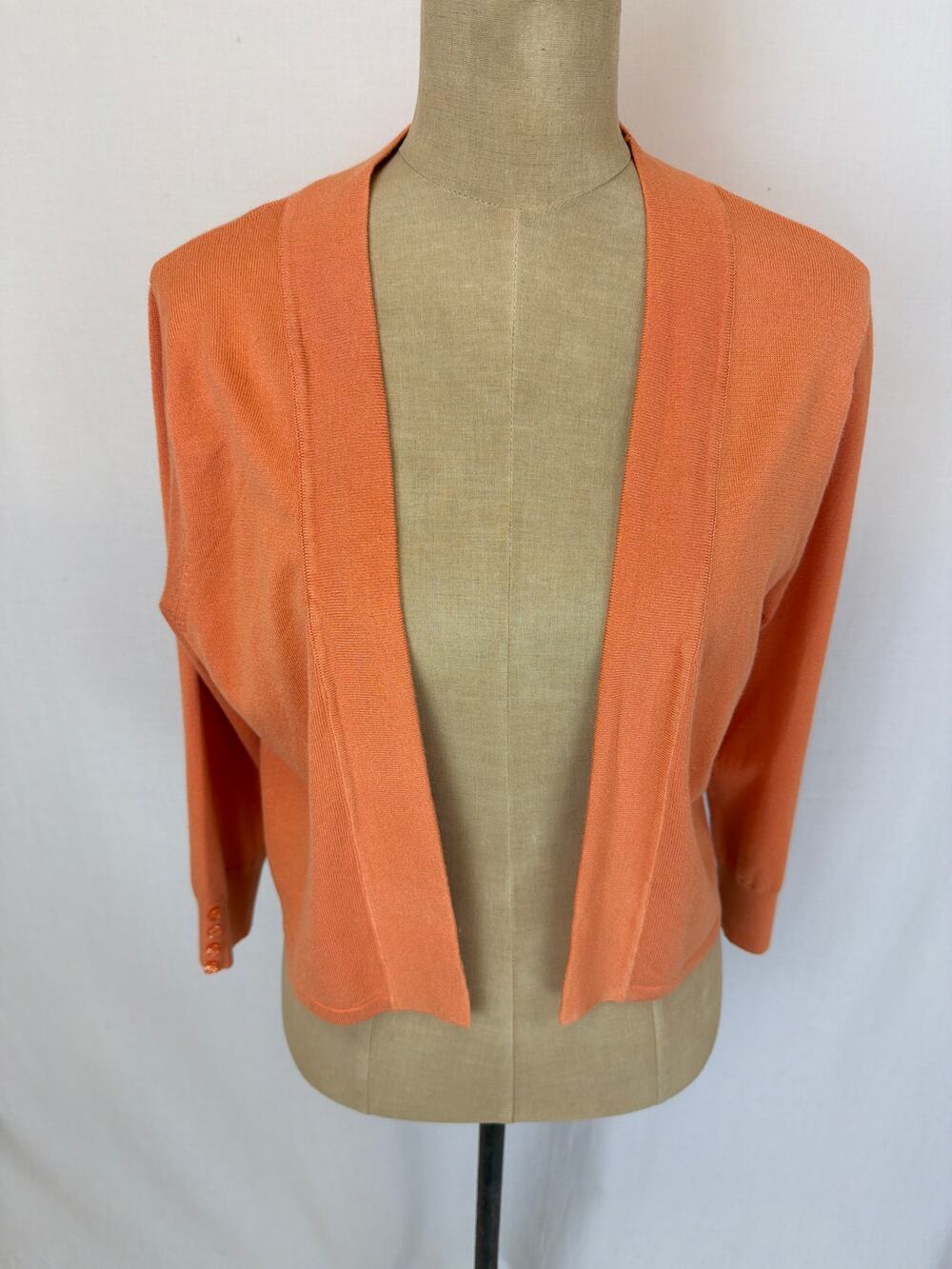 NWT Soya Concept Orange Cropped  Cardigan Large #0450